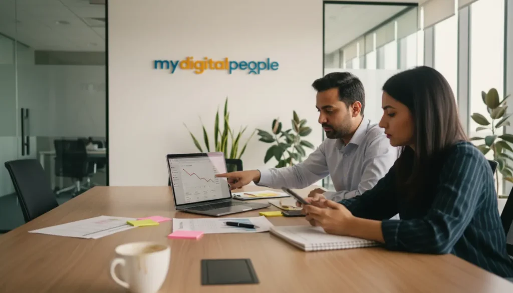 MDP team auditing Google Ads conversion issues in a Lahore office